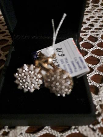 Серьги 585 с бриллиантом