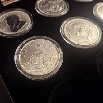 Крюгерранд Krugerrand ЮАР 
Южная Африка серебряная монета набор