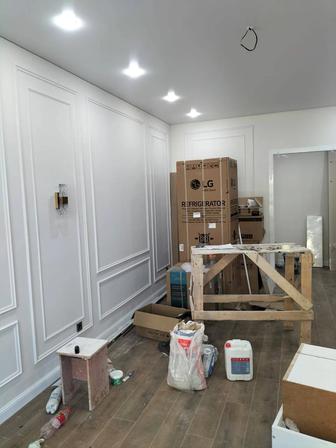 Левкас- выравнивание стен, потолка, откосы.