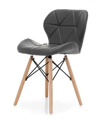 Стул дизайнерский, мягкий, с деревянными ножками