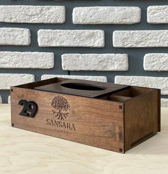 Салфетницы для кафе с гравировкой