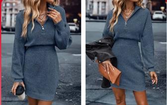 Платье зимнее шерстяное