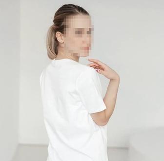 базовые новые белые черные футболки 42 и 44 размеров 100% хлопок