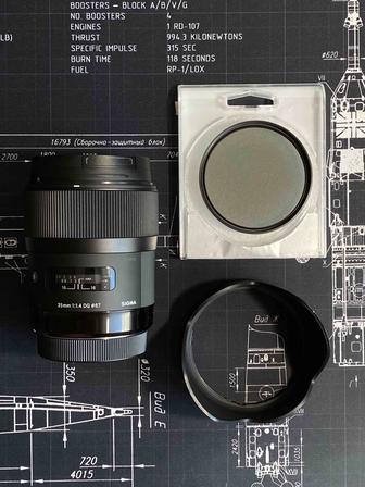 Объектив Sigma 35mm f/1.4 DG HSM Art для Canon EF