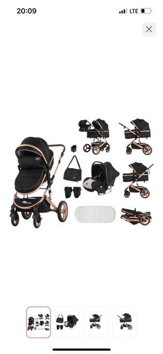 Коляска универсальная 3 в 1 Teknum черный