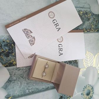 Продам серьги из муассанита