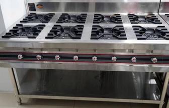 Газовая плита производственная 8 конфорочная - для баров, кафе, ресторанов