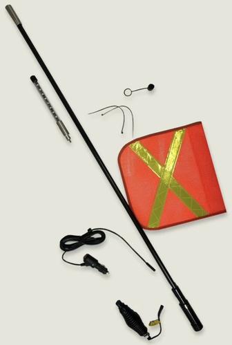 Сигнальный флагшток с LED-индикатором, автомобильный флагшток