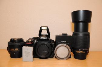 Фотоаппарат Nikon D5300 с объективами и фильтром