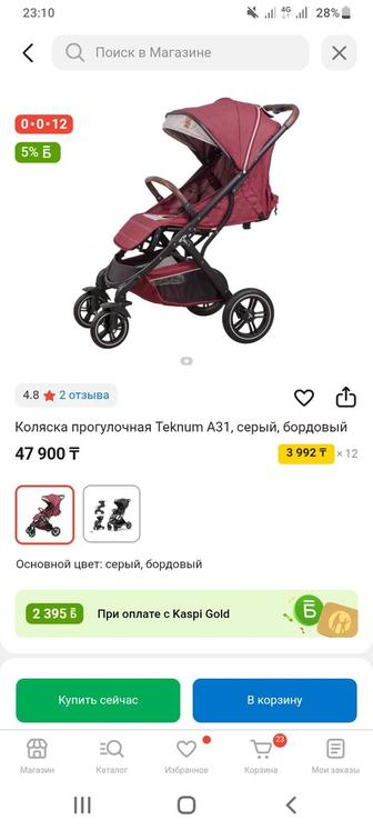 Коляска прогулочный