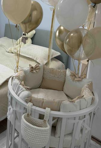 Продам детскую круглую/трансформер кроватку