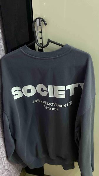 Свитшот society от qazaq republic, цвет антрацит