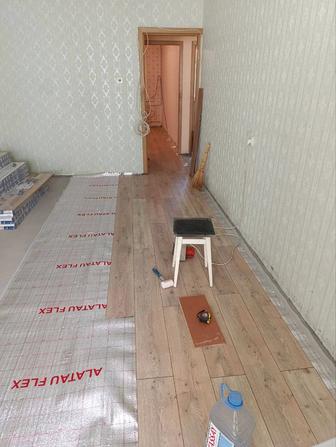 Монтаж ламината, линолеума, плинтусов