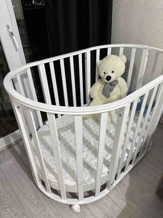 Кровать трансформер Newborn
DWA-1, 75x120 см, белый