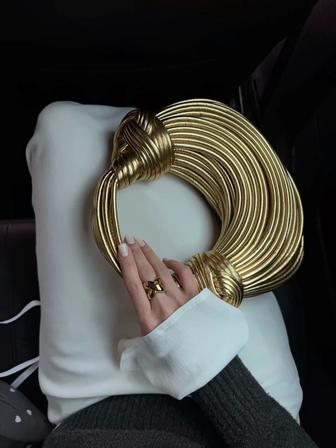 Стильная дизайнерская сумка Золотая.Statement-аксессуар