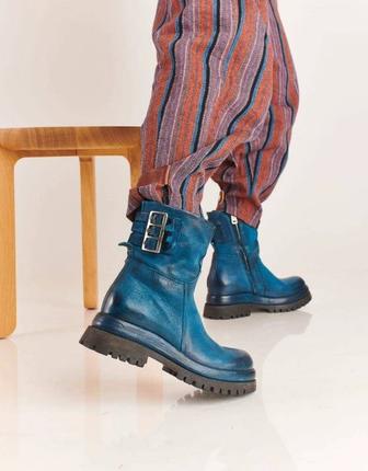 Продам итальянские дизайнерские ботинки сапоги A.S.98 AS98 цвет океаник 40р