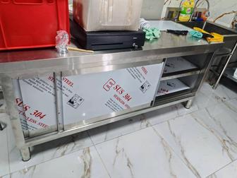 Стол разделочный со шкафом нержавейка