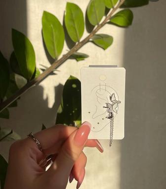 Кафф серьга