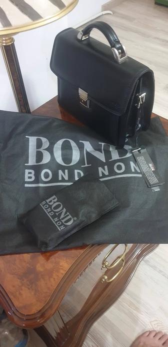Продам новую кожанную БАРСЕТКУ BOND NON и РЕМЕНЬ GENUINE LEATHER