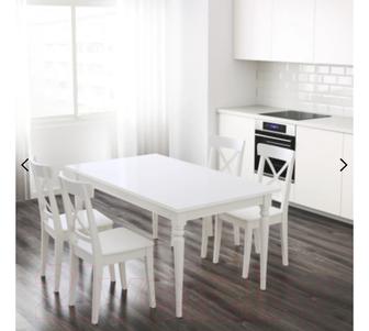 Стол и стулья чистое дерево икеа