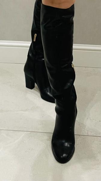 Продам сапоги демисезонные кожаные