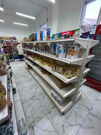 Стеллаж торговый металлический (островной) 4 метра, В 1.65м