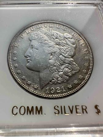 Монета, 1 доллар Морган 1921 года