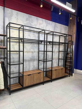 Мебель стеллаж для магазина одежды