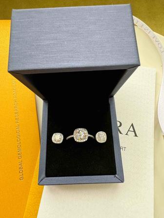 Серебро с муассанитами