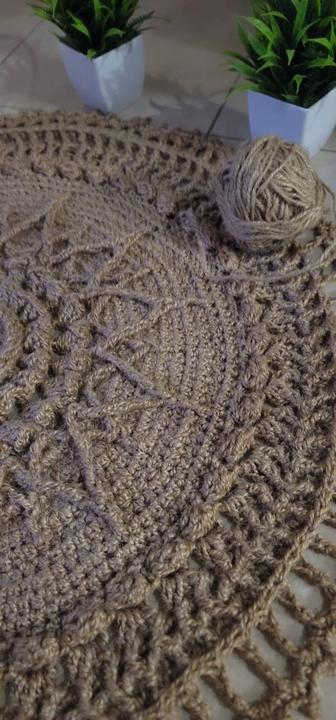 Джутовый коврик 70 см в ванную