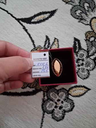 Красный золото кольцо 585 1,06 гр