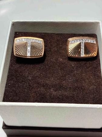 Золотые запонки 7,61 гр, 585 проба