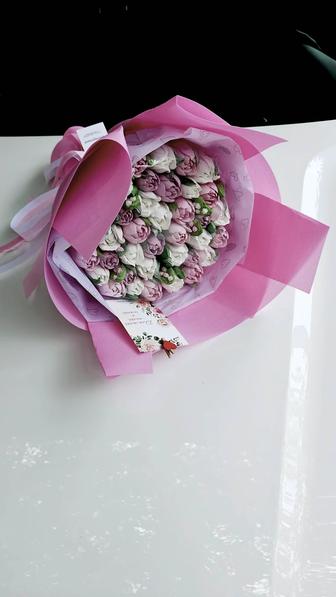 Подарок букет из зефирных цветов