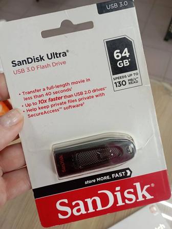 Флешка 64 Гб/ карта памяти SanDisk 3.0