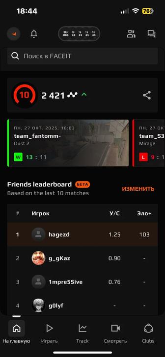 cs 2 faceit 10lvl(2400 elo ) и prime