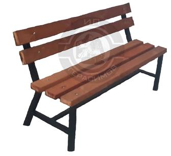 Простая скамейка со спинкой