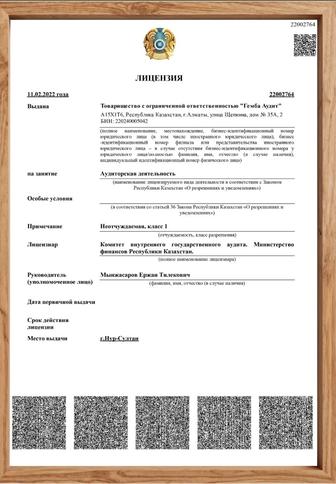 Аудиторские услуги г.Алматы