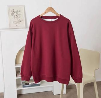 Свитшот оверсайз бордовый Размер M Новый