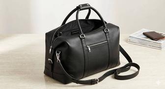 Стильная дорожная кожаная сумка (Weekender) / ручная кладь