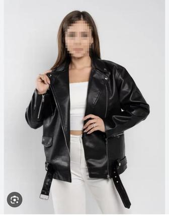 Косуха черная удлиненная Лайм размер М