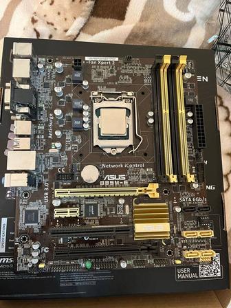 Материнская платаB85M-E процессор i5- 4460, ОЗУ DDR3 1600МГц 4х4 16 Гб
