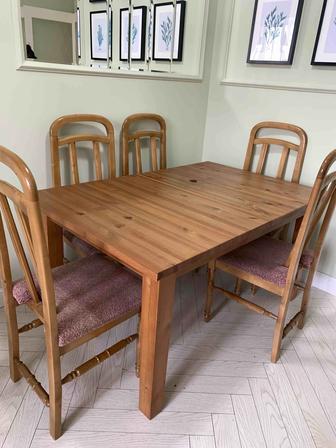 Продам Стол и 5 стульев. Дерево