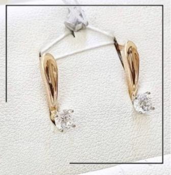 Золотые серьги Италия Алматы
