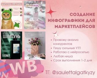 Создание инфографики/дизайн карточек товаров для маркетплейсов