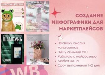 Создание инфографики/дизайн карточек товаров для маркетплейсов