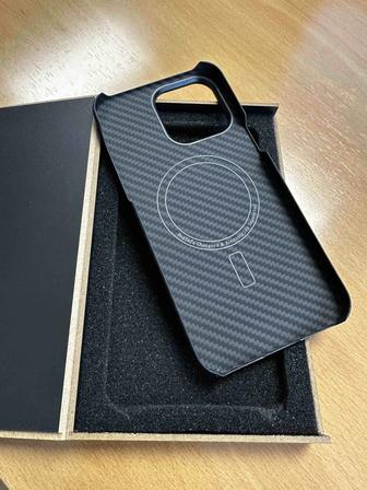 Чехол iPhone 14 Pro Max carbon углепластик