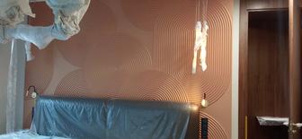 Побелка , поклейка обоев, укладка ламината,