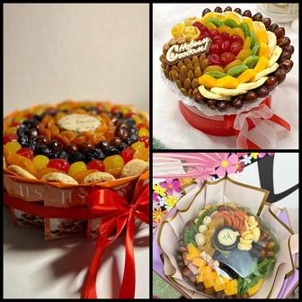 Букет из сухофруктов и сладостей