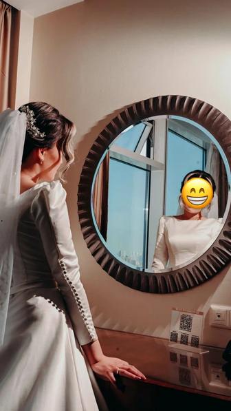 свадебное шелковое платье