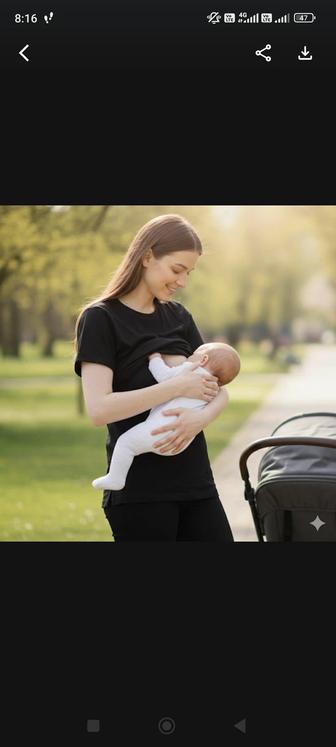 Футболка для беременных и кормящих